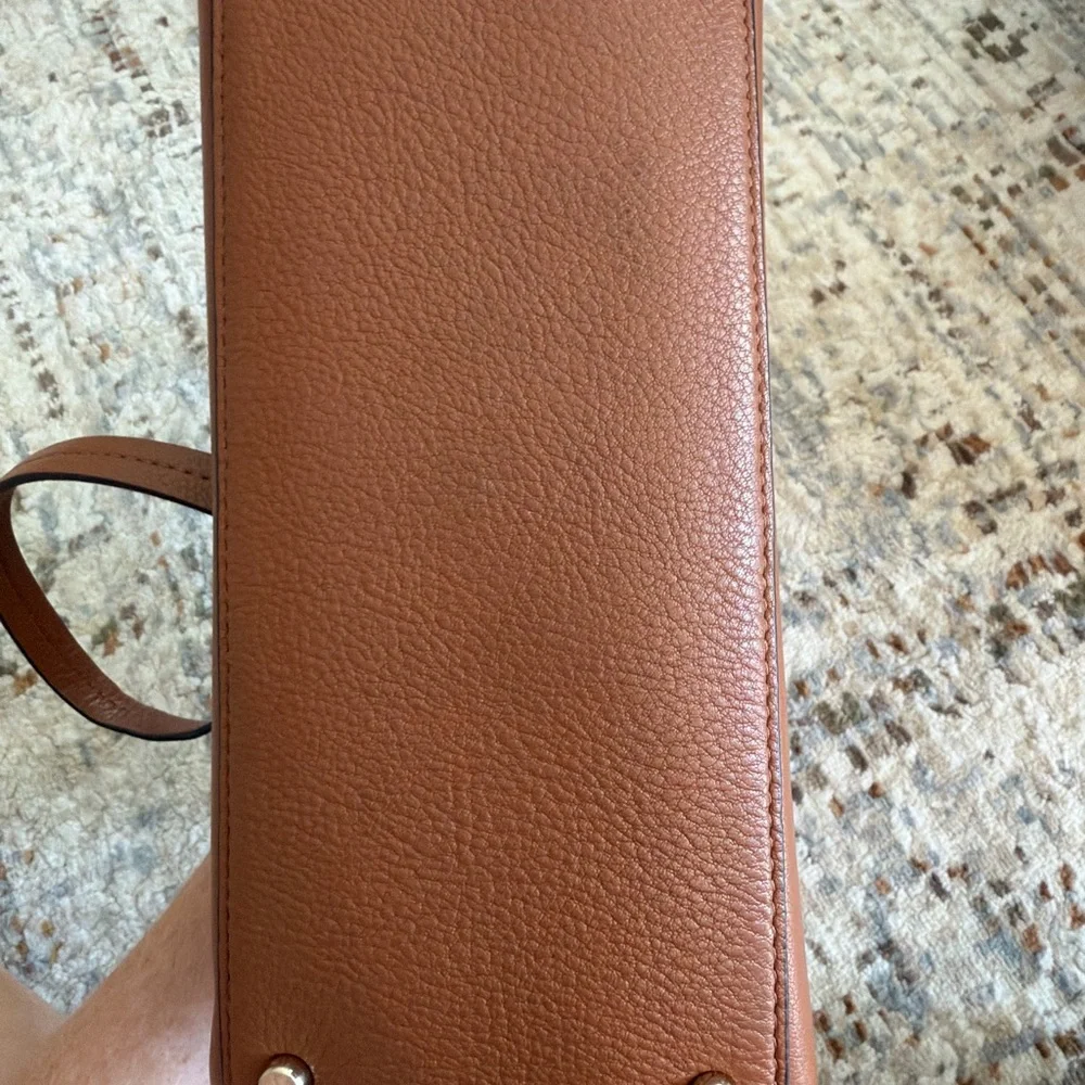 EUC Kate Spade Hayes Street Small Satchel  Warm Cognac Pebbled Leather